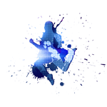 dance icon blue